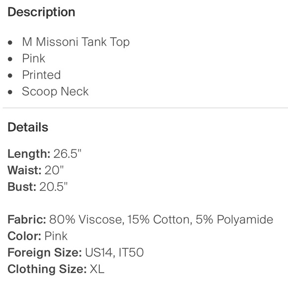 Stunning Missoni tank top. - Picture 3 of 6